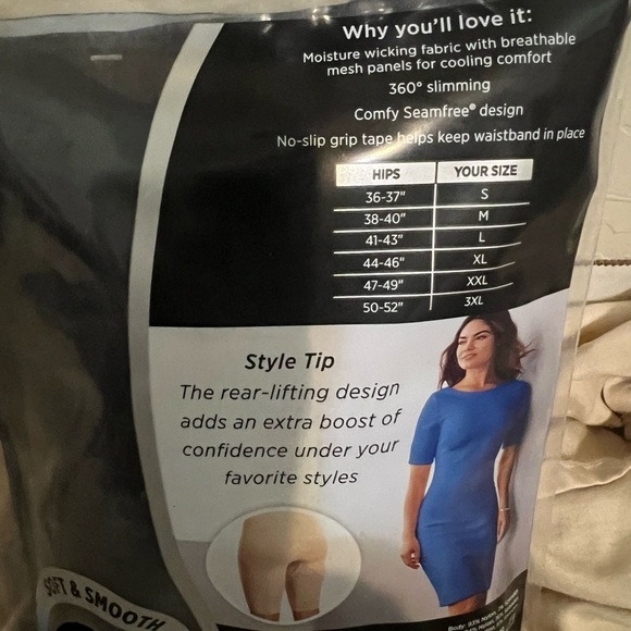 Jockey black high waisted thigh slimming shapewear Size XXL - Picture 4 of 5